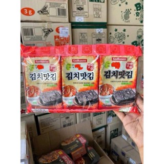 5 lốc( 15 gói) Rong biển hàn quốc vị kim chi godbawee hàn quốc