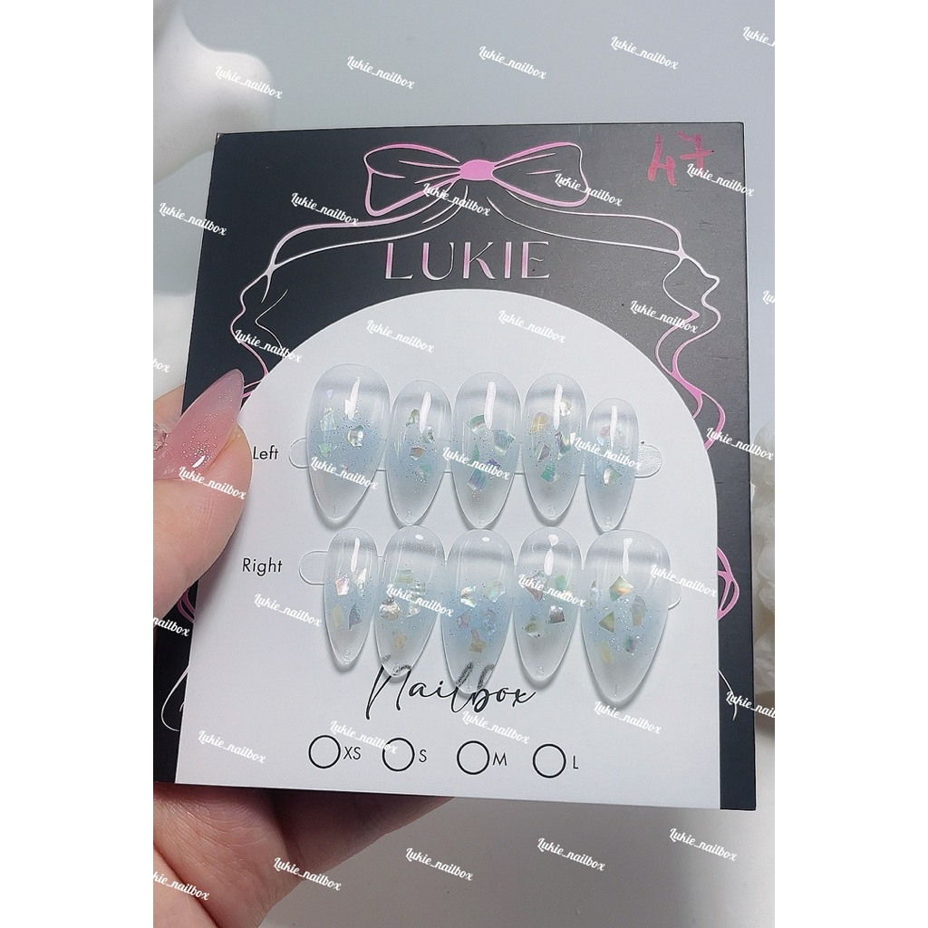 NAILBOX THIẾT KẾ NỀN TRONG LOANG XANH LÒNG ĐÀO ẨN XÀ CỪ VÀ NHŨ (K47)