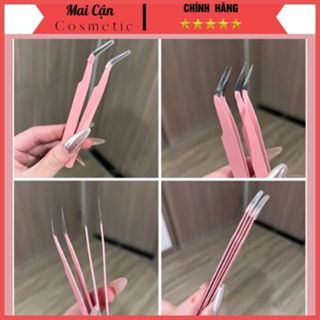 Nhíp Gắp Lông Mi Bằng Thép Không Gỉ Dài Dễ Sử Dụng Tiện Lợi