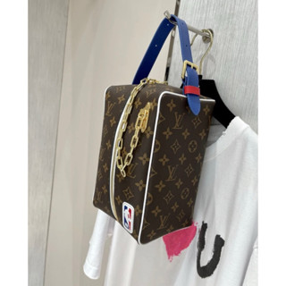 [Hight Quality] - Túi Cầm Tay - Túi Doppkit Nâu Kèm Tag Đỏ - Hàng Cao Chuẩn Loại 1 QC Full Box