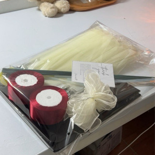 Set làm hoa ruy băng có voan sóng ngọc trai 25-30 bông