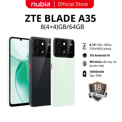 Điện thoại ZTE Blade A35 I A36 8(4+4)GB/64GB - Hàng chính hãng