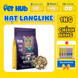 [1KG CHÍNH HÃNG] Hạt LangLike Thức Ăn Cho Mèo Cao Cấp, Đạm 40%, 20% Topping, Không Độn Ngũ Cốc Cùng Thịt Sấy