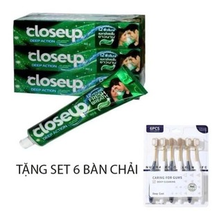  COMBO 5 TUÝP KEM ĐÁNH RĂNG CLOSEUP TẶNG KÈM 1 VỈ BÀN CHẢI THAN HOẠT TÍNH NHƯ HÌNH 