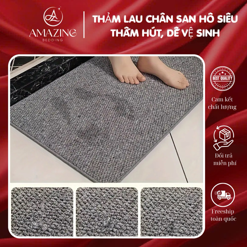 Thảm lau chùi chân IKEA siêu thấm hút, dễ vệ sinh cao cấp kích thước 50-70cm