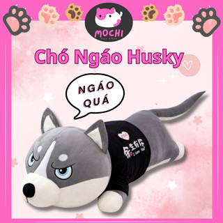   Viết thiệp miễn phí  Gấu Bông Chó Ngáo Miniso Siêu Mềm Gối Ôm Chó Husky có khóa kéo 