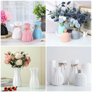 Lọ Hoa Nhựa dáng Origami, Decor Phòng Giả Gốm Cao Cấp, Bình Cắm Hoa Thật, Hoa Giả, để bàn làm việc, văn phòng ...