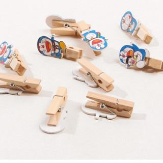 KẸP GỖ ĐÔRÊMON KÈM DÂY( 3,5cm x0,7cm ) BỘ 10 CHIẾC