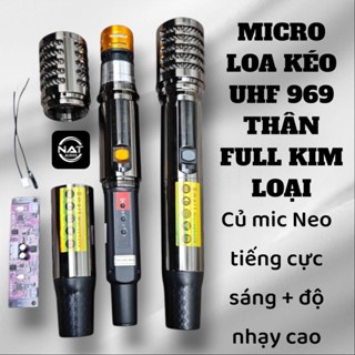 Micro loa kéo UHF thân kim loại củ mic Neo đủ dãi chống hú tốt ,độ nhạy cao