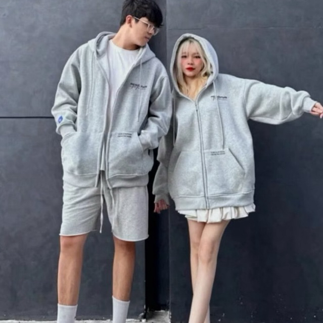Áo khoác nỉ couple - Khoác nỉ cao cấp in chữ cá tính