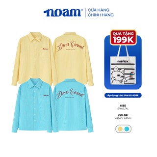 Áo sơ mi Dài tay Unisex NOAM Dress Casual Form rộng Chất liệu vải Oxford kẻ sọc cao cấp - Vàng/ Xanh