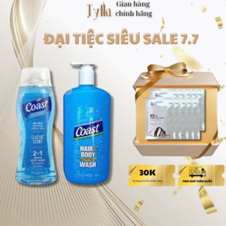 Sữa Tắm Coas, Tắm Gội Nam Toàn Thân COAST HAIR & BODY WASH 532ml,946ml Của Mỹ