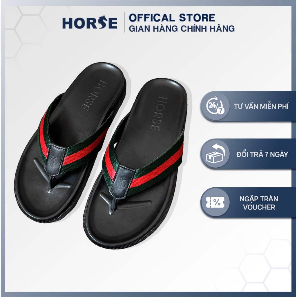 [ Horse Store ] - Dép Da Bò Xỏ Ngón Dép Kẹp Thời Trang Nam Nữ Unisex HORSE Store - GC01