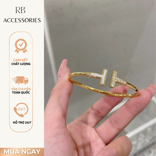 Set Nhẫn + Vòng Tay, Lắc Tay Chữ T, Set Trang Sức Bạc HK Nữ Thanh Lịch, Sang Trọng, Dễ Phối Đồ