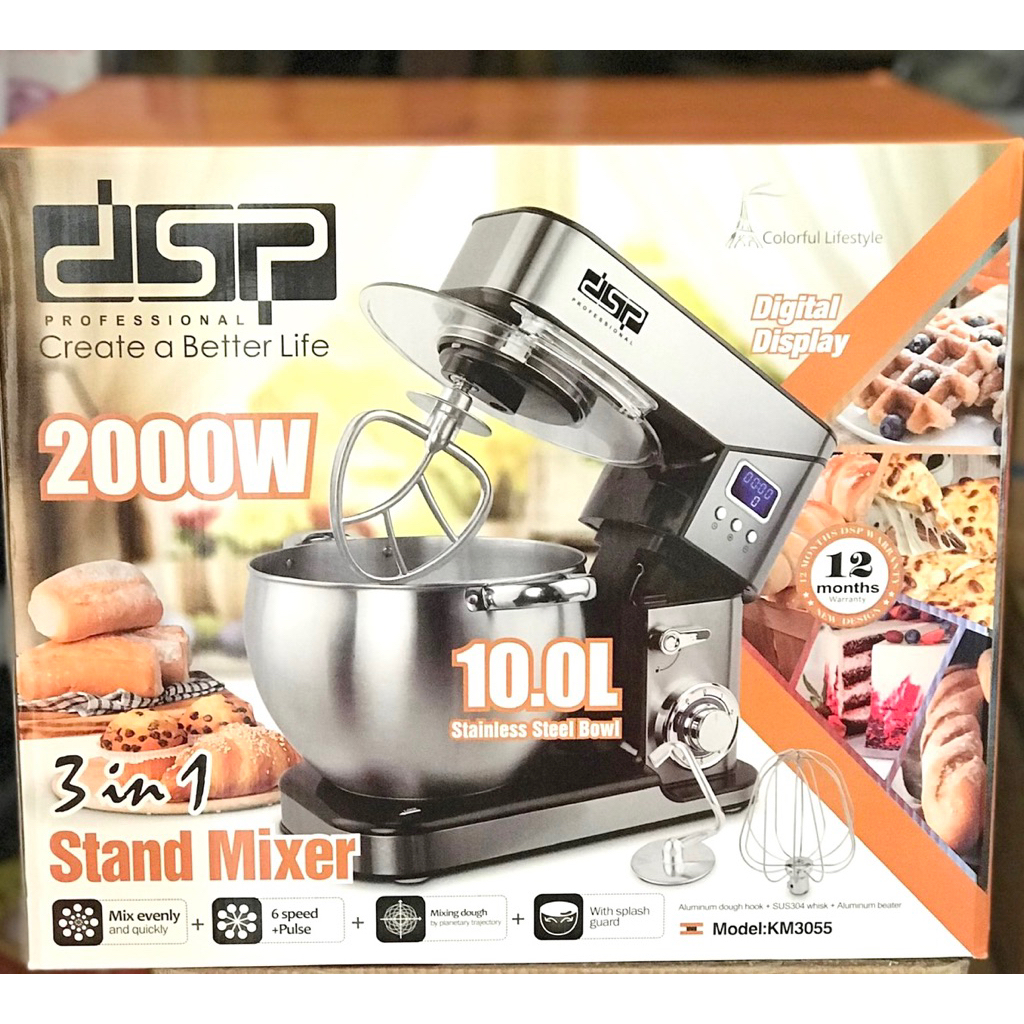 MÁY ĐÁNH TRỨNG - TRỘN BỘT 10 LÍT -2000W ( DSP HÀN QUỐC )