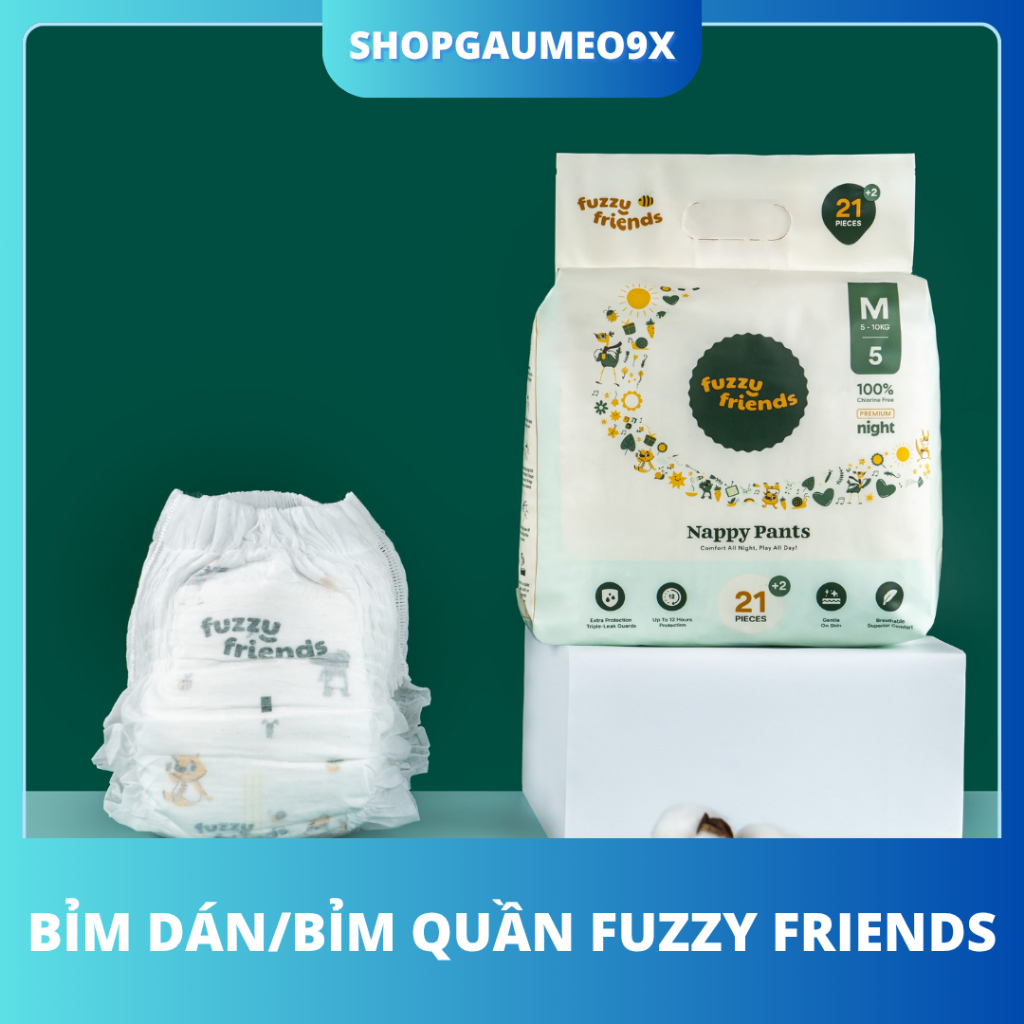 FUZZY FRIENDS - BỈM ĐÊM ÚC CAO CẤP CHO BÉ
