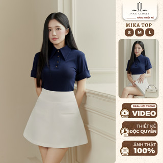 [NEW COLLECTION] Áo Polo nữ công sở thanh lịch chất liệu cotton sang trọng phù hợp đi làm đi chơi MIKA TOP