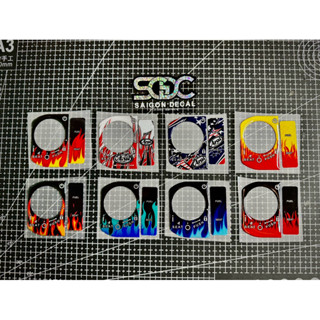 Tem Sticker Nhựa Nổi Phản Quang 3M, Dán Ổ Khoá Smartkey H.o-n.d-a V2, 8 Mẫu Lửa 2025 |SGDC - 1 Bộ|