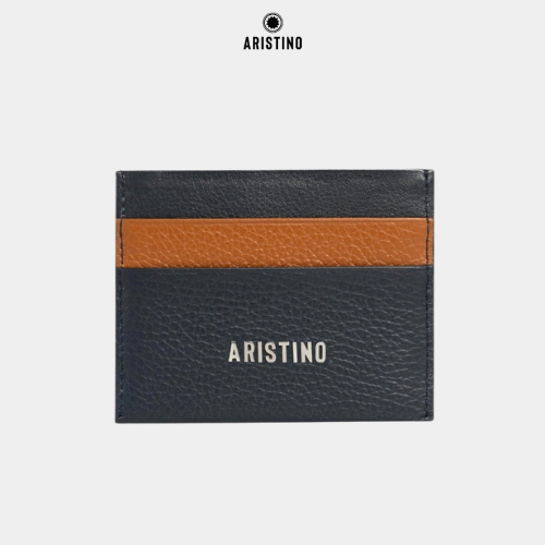 Ví đựng card Nam Aristino da bò cao cấp, phối màu sang trọng -  ACH0110Z