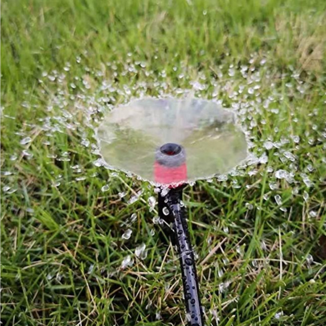 Béc Tưới Phun Xòe 360 Độ Màu Đỏ Tưới Phun Mưa Nhỏ Giọt Chỉnh Lưu Lượng Từ 0-90L Tưới Chậu Bồn Cây