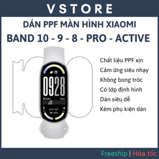 Dán màn hình Xiaomi Mi Band 10 Band 9 Band 8 | 8 Pro Band 7 8 Active Full viền trong suốt chống trầy VSTORE HCM