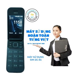 Điện thoại mobile di động nắp gập ( Nokia )- 2720 Flip GSM - mạng 4G-2G - máy không sử dụng wifi - hợp người già sử dụng