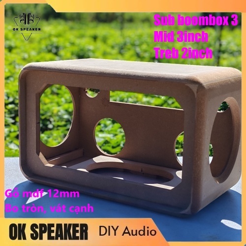 Box loa thô BB3 sub gầm dáng siêu bo, kích thước 370x230x210