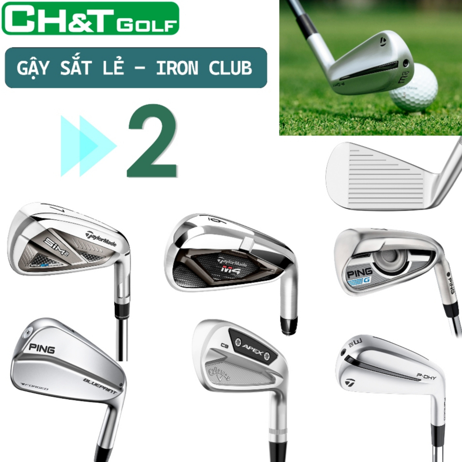 Gậy golf sắt, gậy sắt lẻ số 2 nhật cũ đã qua sử dụng, golf iron Titleist, TaylorMade, Callaway,...