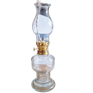 CẶP đèn dầu thủy tinh chân cao