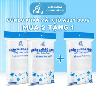 (Mua 2 Tặng 1 ) Combo 3 Khăn Vải Khô Abby Đa Năng 300G Dành Cho Mẹ Và Bé An Toàn Với Mọi Làn Da