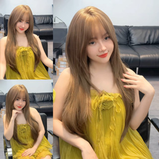 DJ-68 Tóc giả nguyên đầu thẳng layer dài