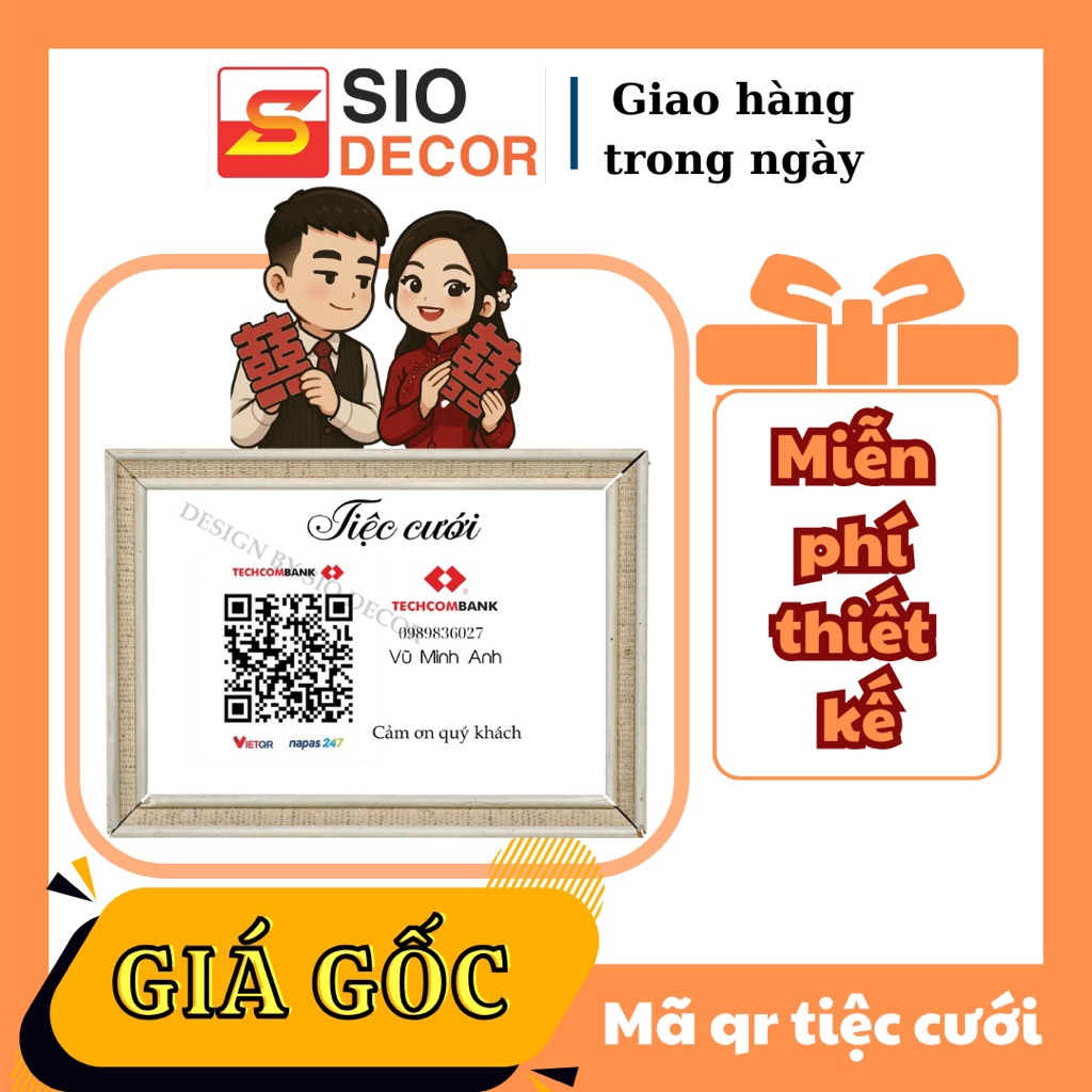 Bảng Mã Qr Tài Khoản Ngân Hàng In Theo Yêu Cầu, Bảng Quét Mã Qr Tài Khoản Ngân Hàng Đám Cưới, Bảng M