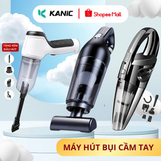 Máy hút bụi mini cầm tay KANIC không dây lực hút bụi mạnh 6000mpa nhỏ gọn pin sạc tiện lợi làm sạch bàn phím ô tô