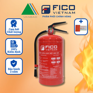 Bình chữa cháy bột 4kg, bình cứu hỏa bột ABC F FICO VIETNAM Có Tem kiểm định