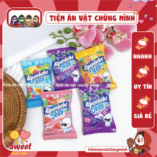 Combo Kẹo Dẻo Nhân Trái Cây Alpenliebe Jelly Biển Xanh,Đào Tim,Ong óng ánh 24G, đồ ăn vặt