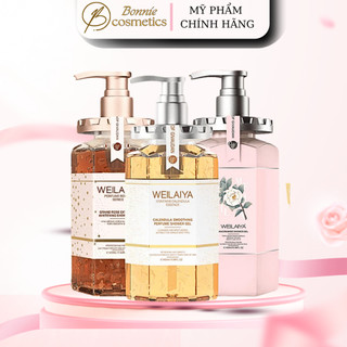  Sữa tắm WEILAIYA tinh chất hoa hồng làm trắng da căng bóng mịn 450ml 