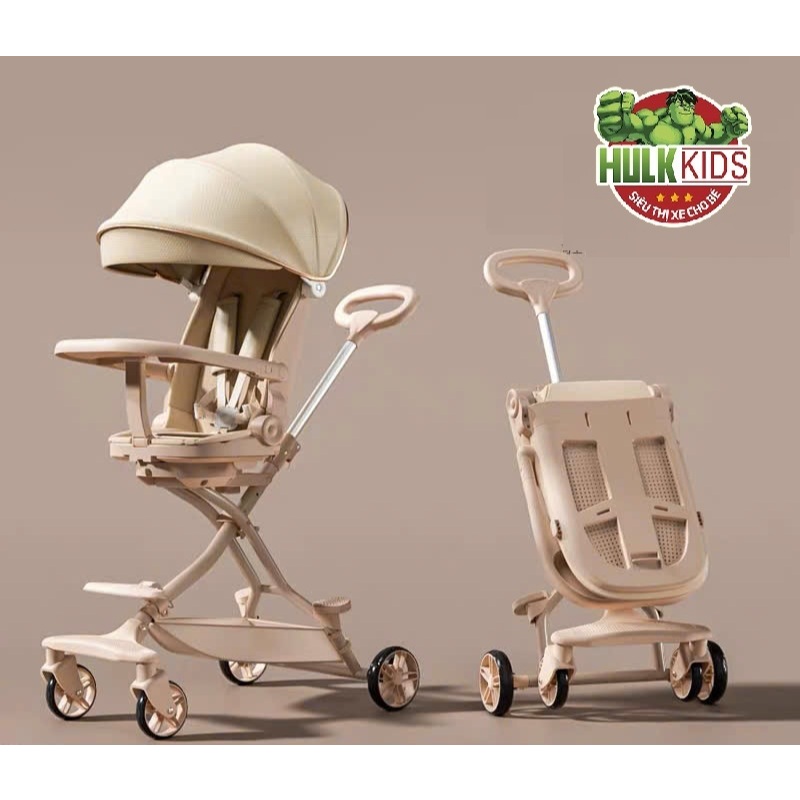 Xe đẩy nâng cấp M9, M10 2 chiều 3 tư thế ngả sâu có kèm bàn ăn dặm cho bé yêu_Hulk.Kids