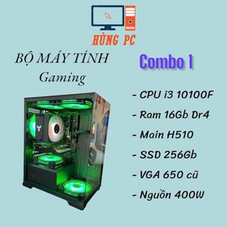 bộ máy vi tính chơi game h510 i3 10100f chiến game online Fifa, liên minh, gta
