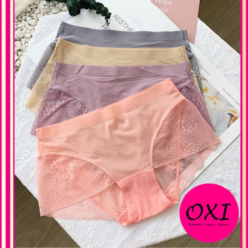 Quần lót nữ ren không viền đẹp, đồ lót nữ mềm mịn thoáng D32