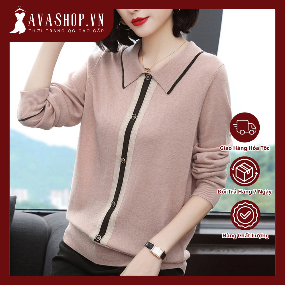 Áo Len Dệt Kim Cổ POLO Cho Nữ AL21 - Hàng Quảng Châu Cao Cấp