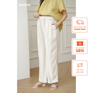 Quần bầu ống suông form rộng Uni Pants lưng chun, chất liệu đũi xước Hàn, mát lạnh dành cho cả bầu và không bầu BY LAMME