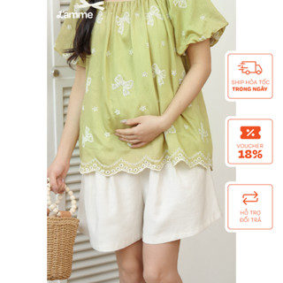  Quần short đũi UNI quần short bầu vải đũi dáng suông rộng cạp chun dây rút chất liệu mát nhẹ dễ phối BY L'AMME 