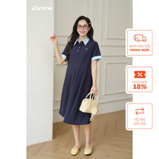 Váy bầu, đầm bầu dáng suông Remy Dress cổ polo kiểu basic, váy bầu mùa hè, đầm bầu thiết kế by L'AMME