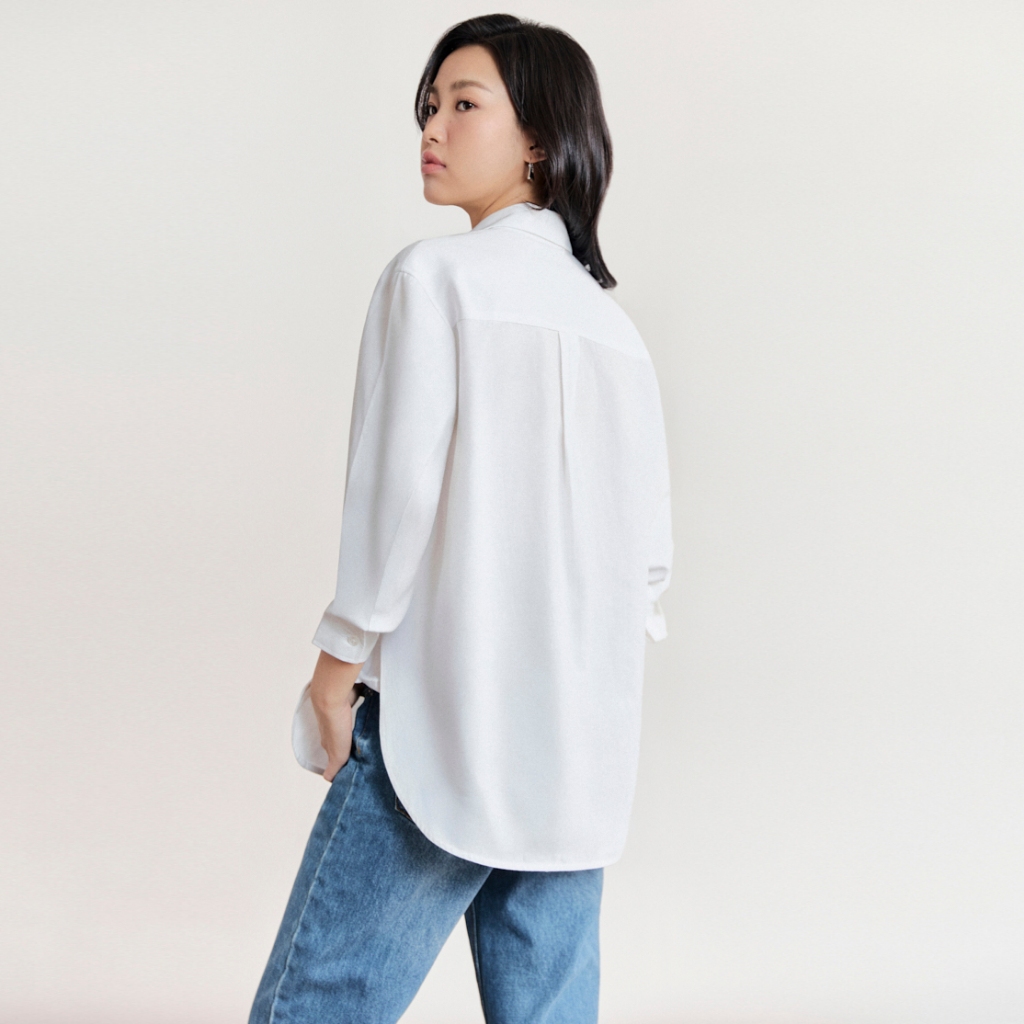 Áo sơ mi dáng Relax MONO TALK cổ đức, chất liệu poplin chống nhăn MFOT25Y-T10007FT | BigBuy360 - bigbuy360.vn