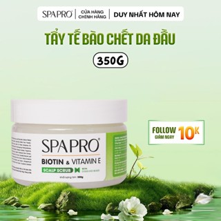 Tẩy Tế Bào Chết Da Đầu Vitamin E & Biotin SPAPRO 150G & 350G Sạch Da Đầu Phồng Tóc