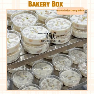 50 Hộp Nhựa Tròn 230ml Nắp Trong Đựng Bánh, Mousse, Tiramisu, Bánh Flan, Khúc Bạch Vải Thiều (Y117)