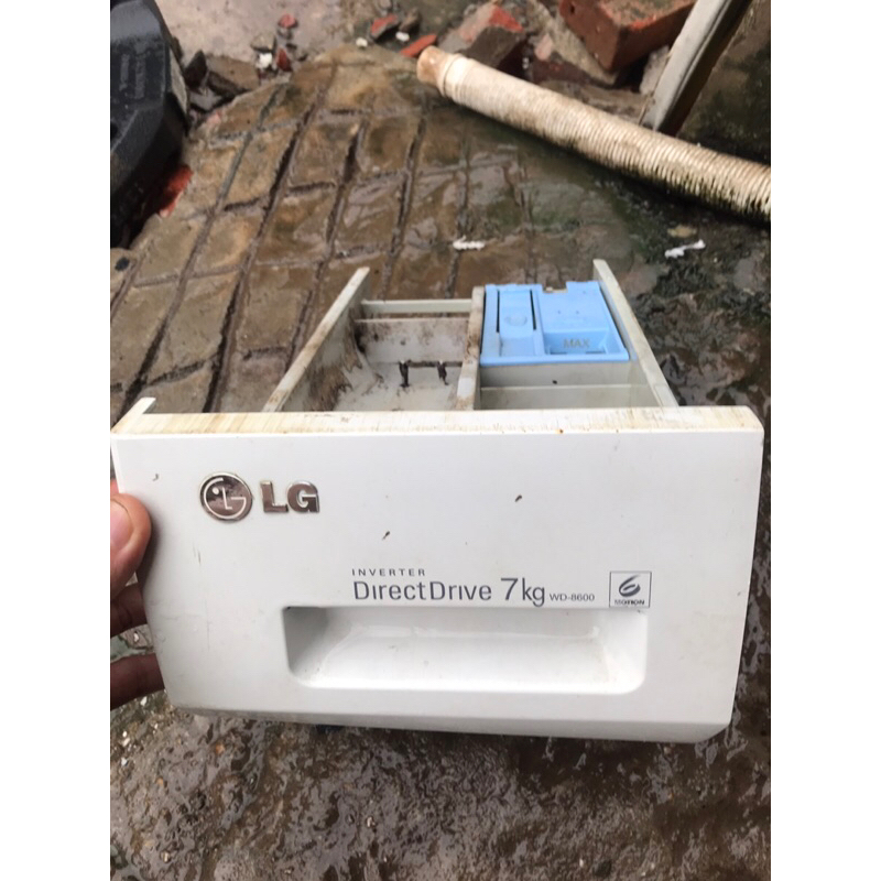 Khay xà phòng máy giặt cửa ngang LG inventer 7kg cũ tốt