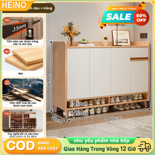 HENIO Tủ Giày Gỗ Tự Nhiên Đặt Cạnh Tường Tủ Đựng Giày Lối Vào Nhà  Thiết Kế Hiện Đại Có Ngăn Lưu Trữ