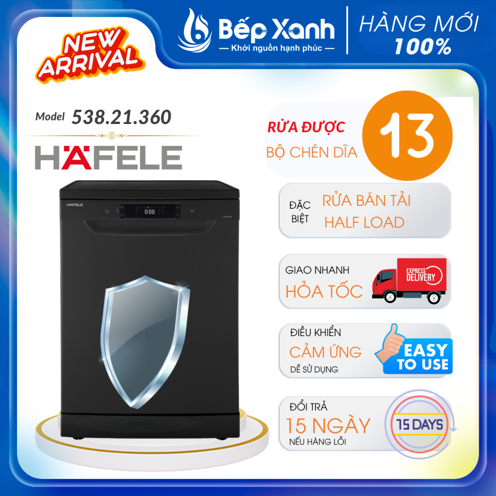 Máy rửa chén độc lập Hafele HDW-F602EB (538.21.360)