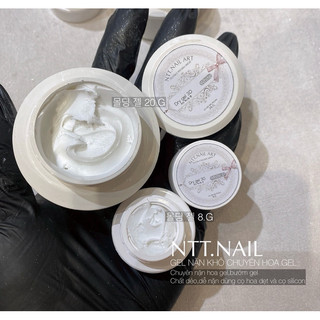  gel khô nặn hoa tạo hình nổi 3D làm nail 